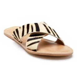 Pebble Slip On Sandal -Selected Fashion Shoes Store 22608 ZEBRA l