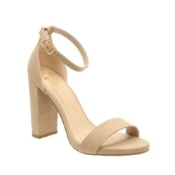 Delicious Shiner Block Heel 6 Delicious Shiner Block Heel -Selected Fashion Shoes Store 24747 NATURAL l